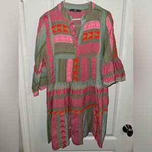 Bright European Boho Dress Size Medium